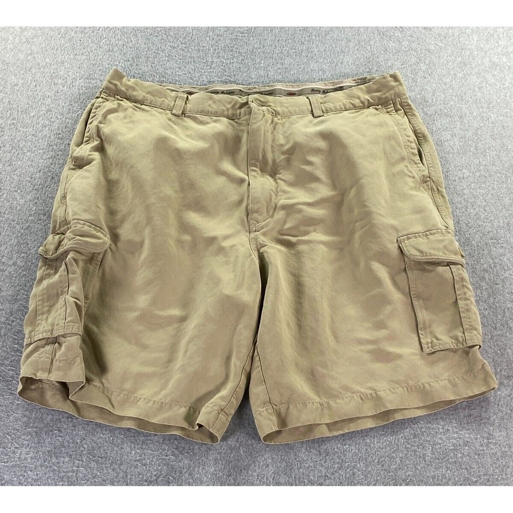 Tommy Bahama Shorts Mens 38 Relax Cargo Pocket 100% Silk Flat Front (Fits 37)‎